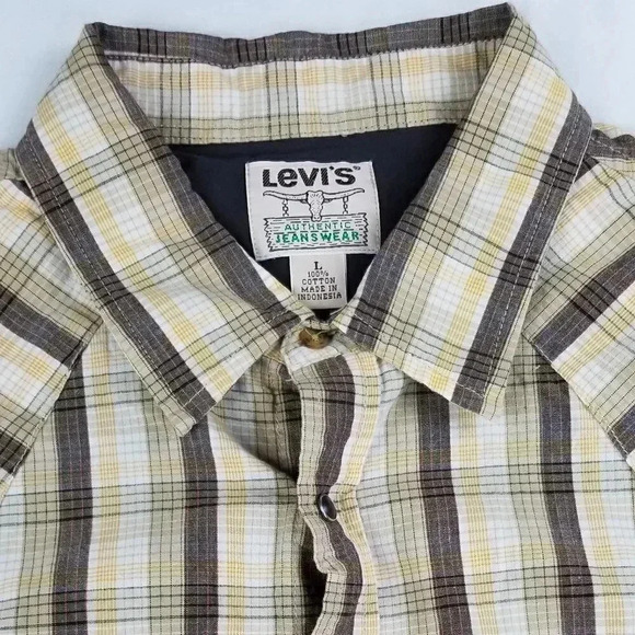 Levi's Authentic Jeans Wear Snap Logo Tag Cowboy L - Picture 1 of 5